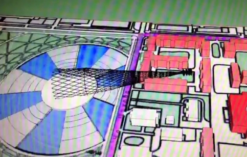 Падение Шуховской башни на жилые здания (проект)