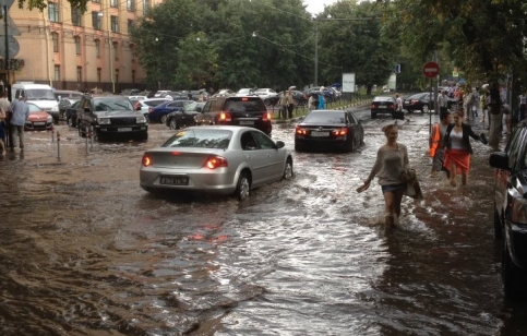 Потоп в центре Москвы